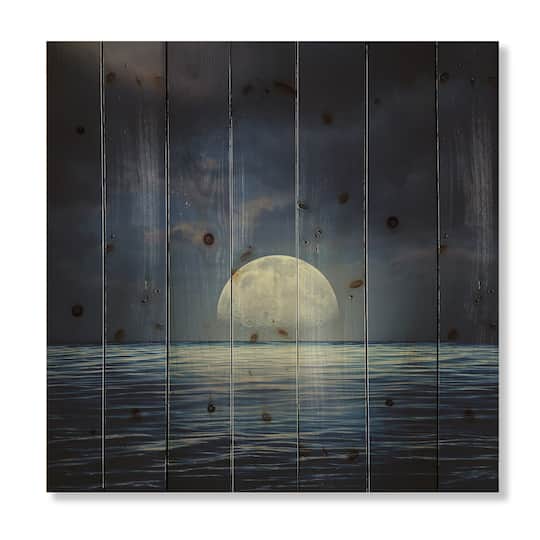 Designart - Super Moon Over The Sea II